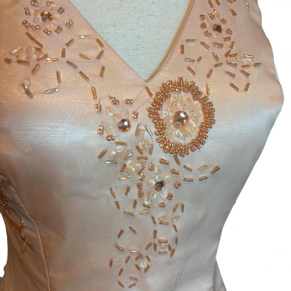 Y2K Pale Pink Beaded Fairy Gown - Picture 6 of 8